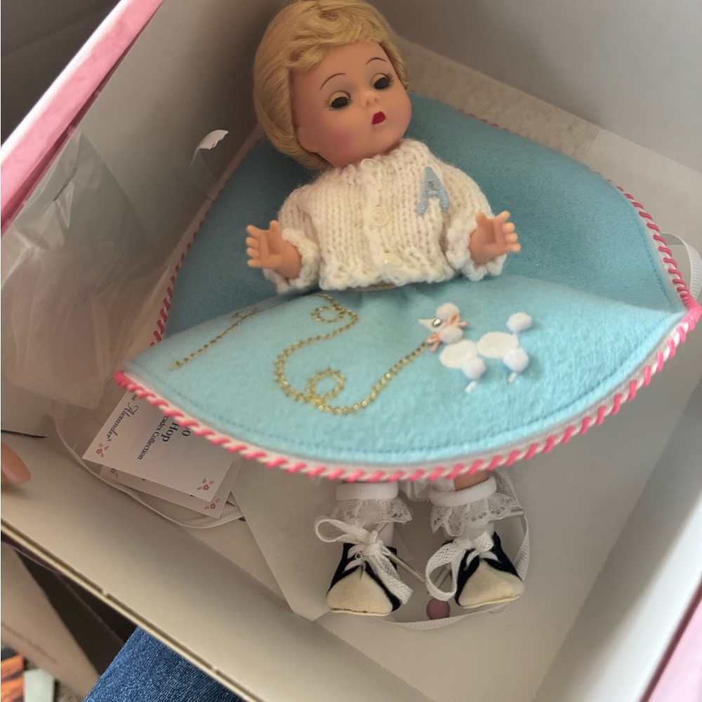 Madame Alexander Doll in Blue and White Outfit
